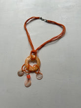 Load image into Gallery viewer, Orange pearls pendant necklace y2k vintage