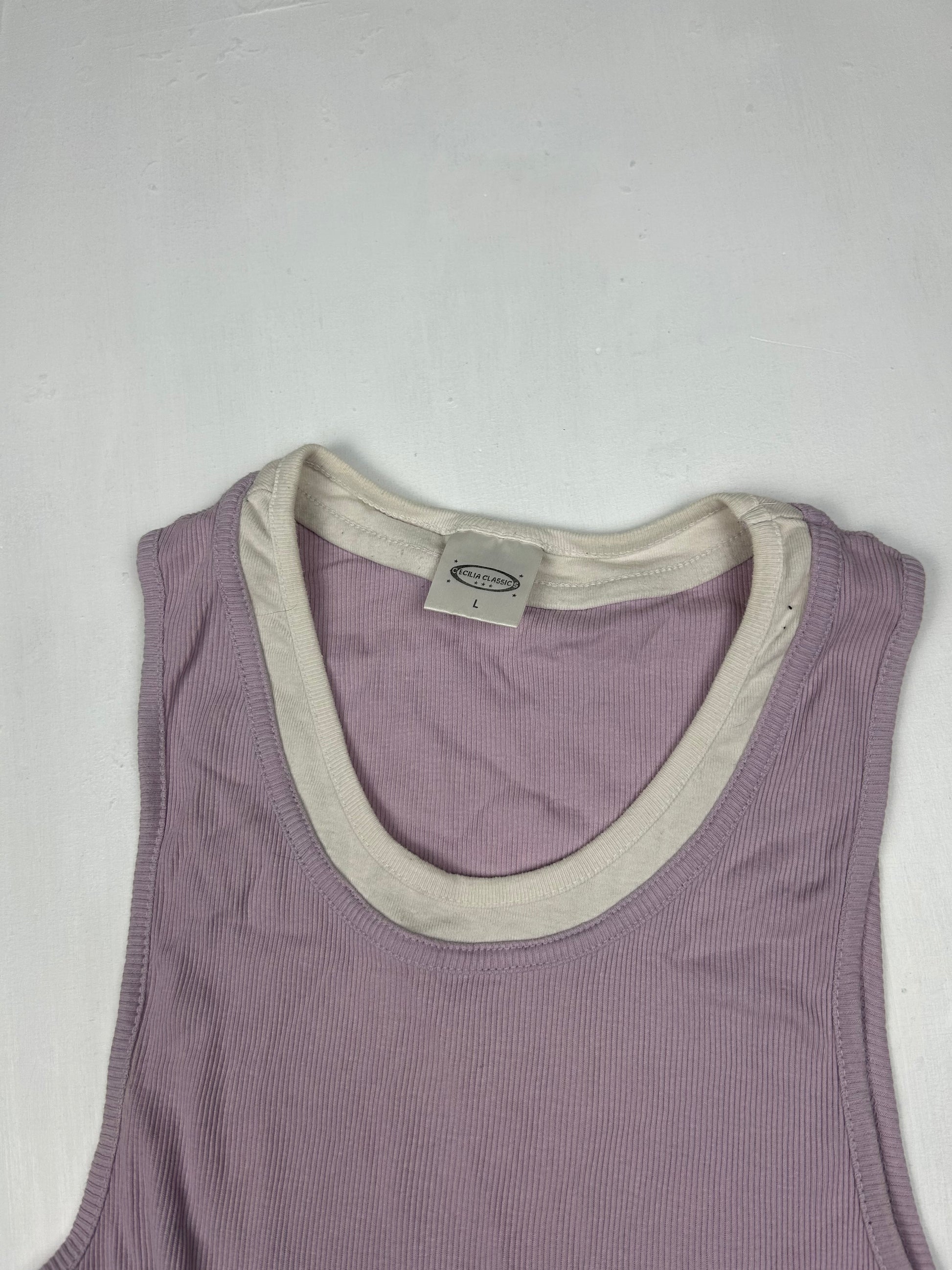 Lilac double 2 in 1 tank top (S/M)