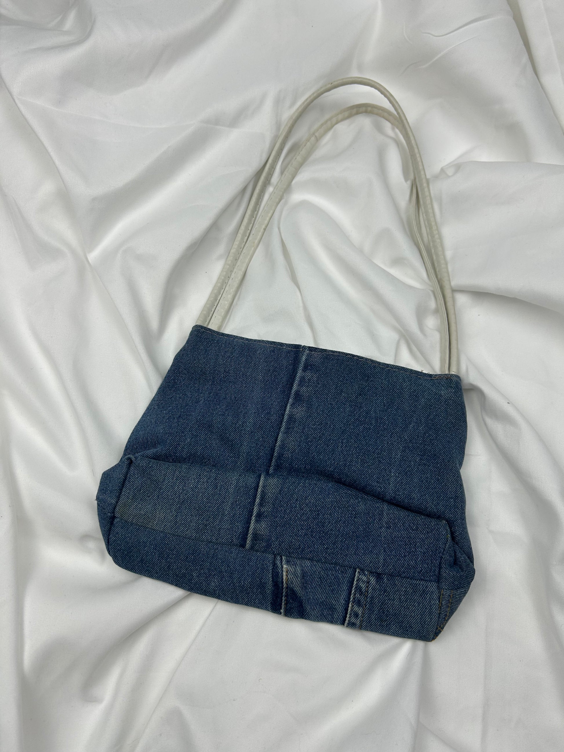 Blue denim  besace small shoulder bag