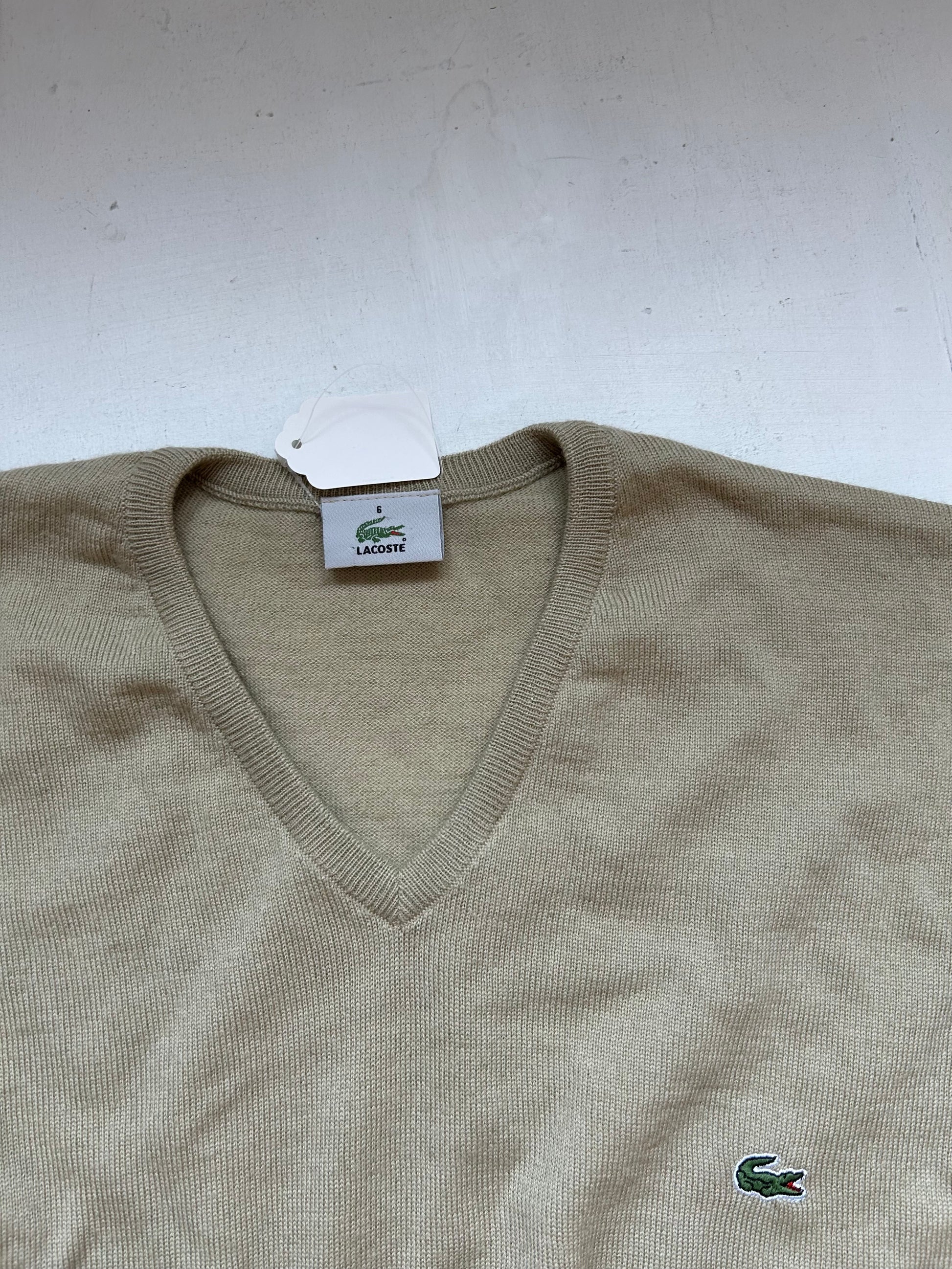 Beige oversized 90s knitted jumper  (L)