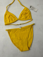 Load image into Gallery viewer, Yellow adjustable brand new y2k 90s vintage bikini set (S/M)