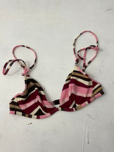 Graphic print pink y2k bikini top (85B)