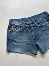 Load image into Gallery viewer, Light blue denim low rise mini short (XS/S)