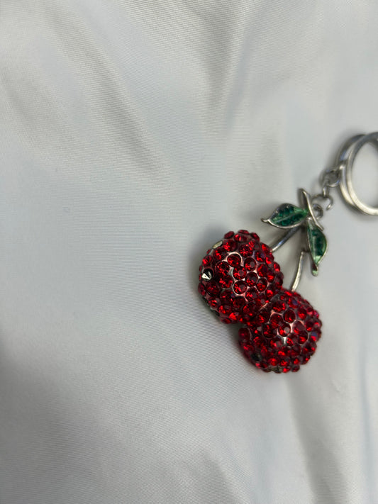 Vintage stainless steel cherry charm