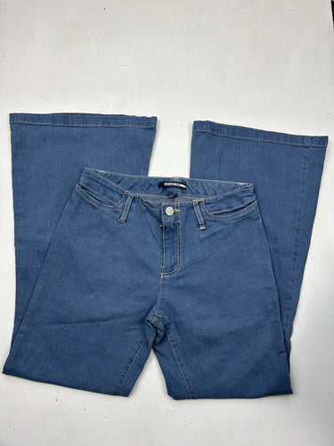 Blue low waist flare / bootcut denim pants (XS)