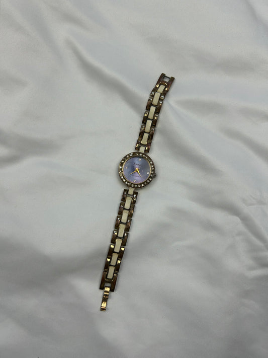 Vintage stainless steel gold jewelry watch