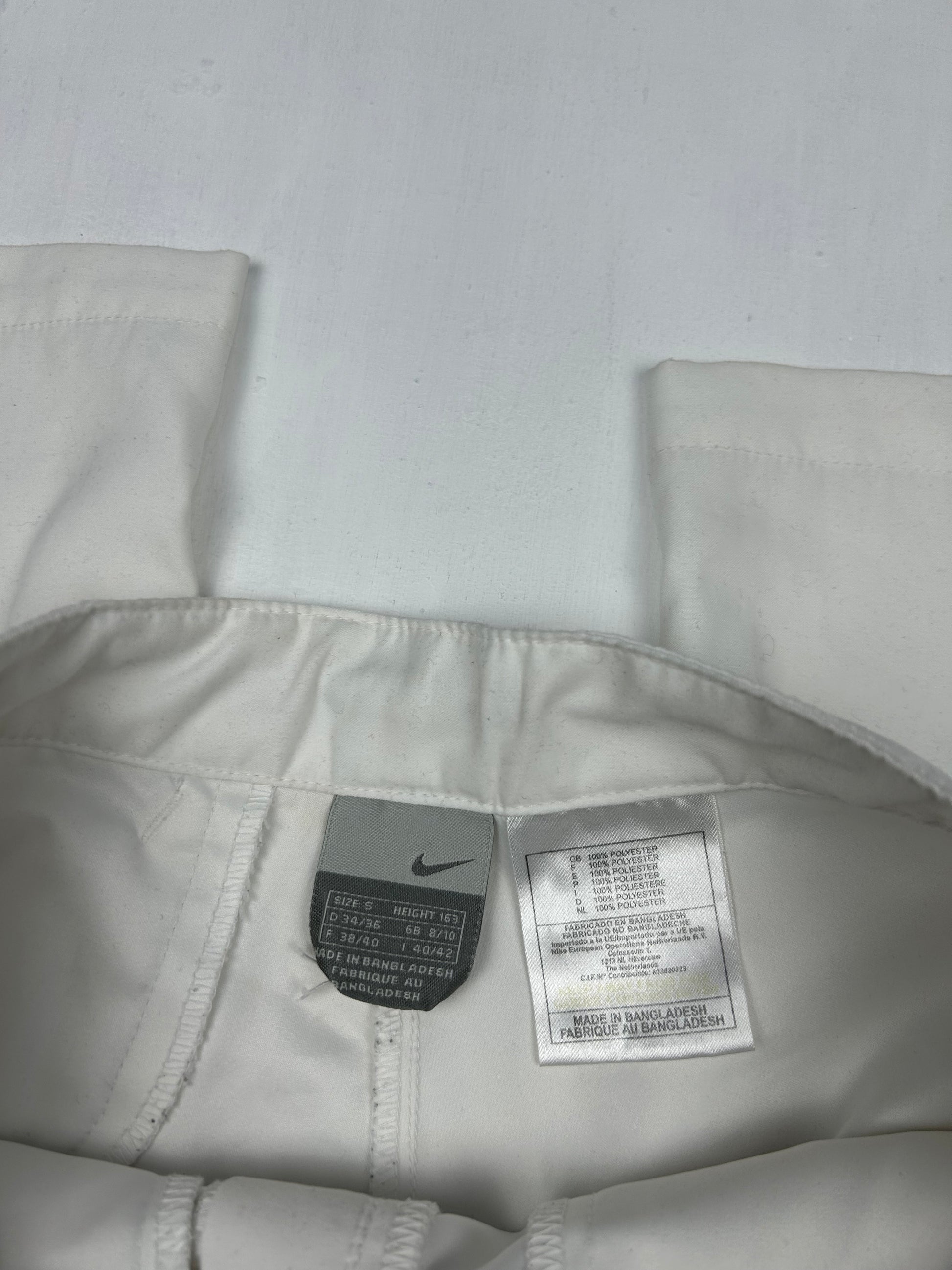 White mid waist baggy joggers pants (S)