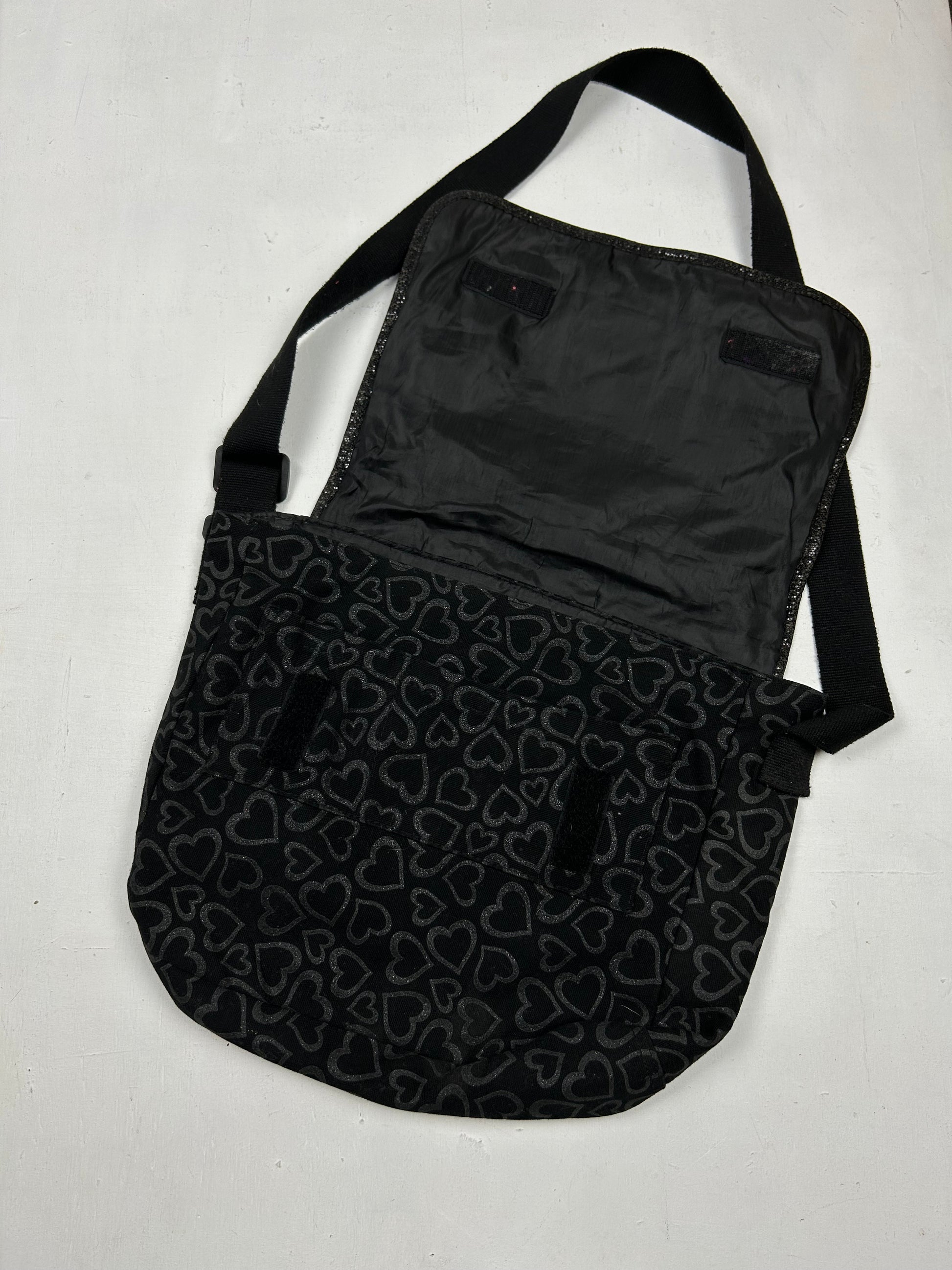 Black uni besace crossbody bag