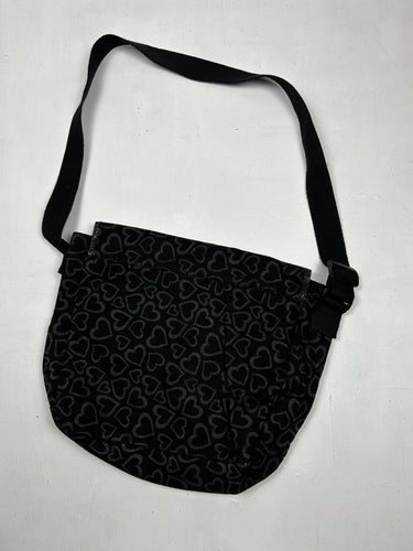 Black uni besace crossbody bag