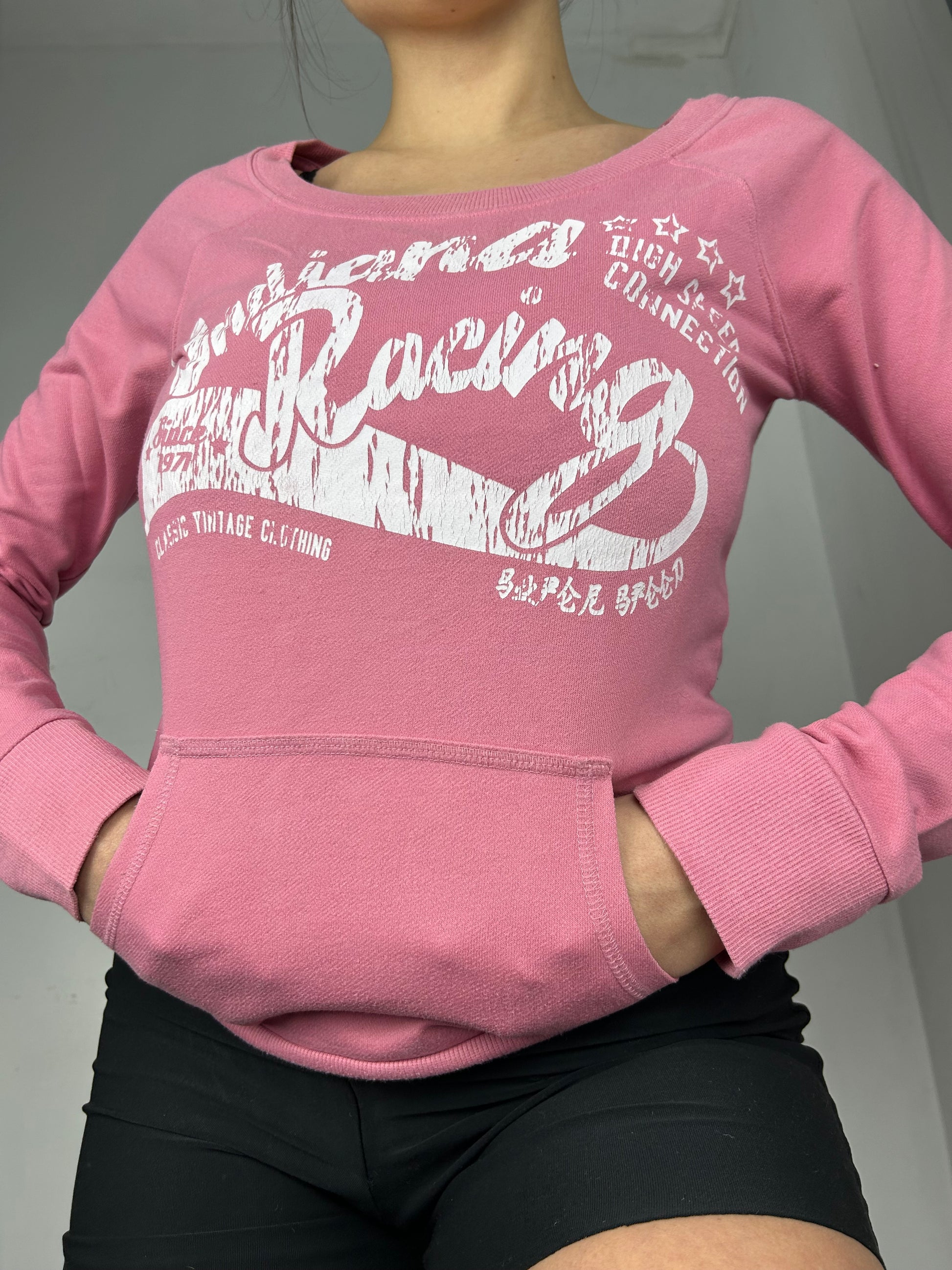 Pink logo sweatshirt (S/M)