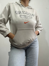 Load image into Gallery viewer, White 90s vintage swoosh logo  hoodie  (XS)