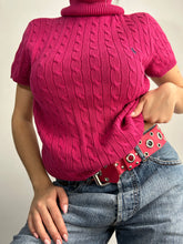 Load image into Gallery viewer, Pink turtleneck knitted tee (L)