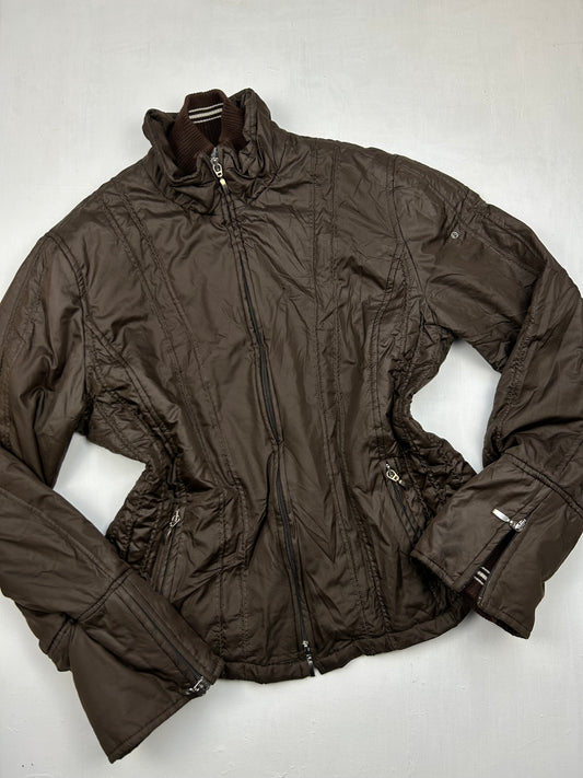 Brown windbreaker biker jacket (M/L)