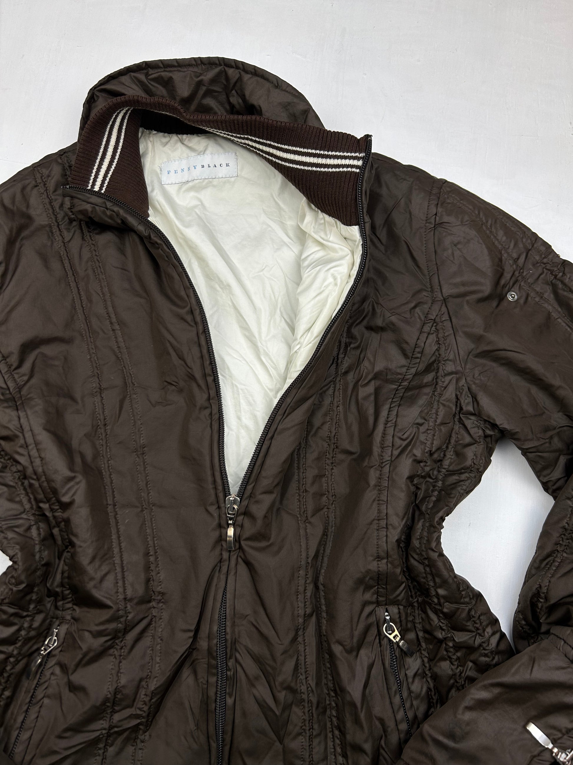 Brown windbreaker biker jacket (M/L)