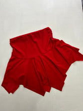 Load image into Gallery viewer, Red asymmetric low rise mini micro skirt 90s y2k vintage (S)