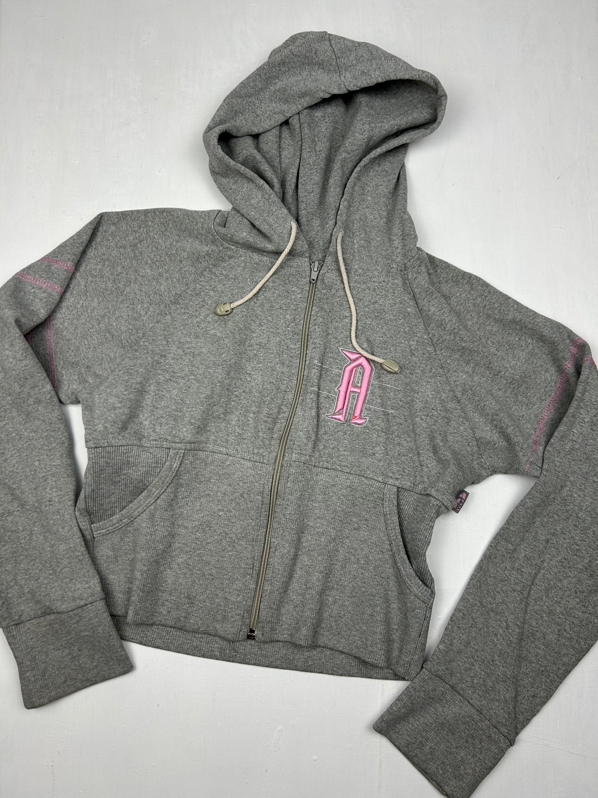 Grey elastic waist cotton hoodie (S/M)