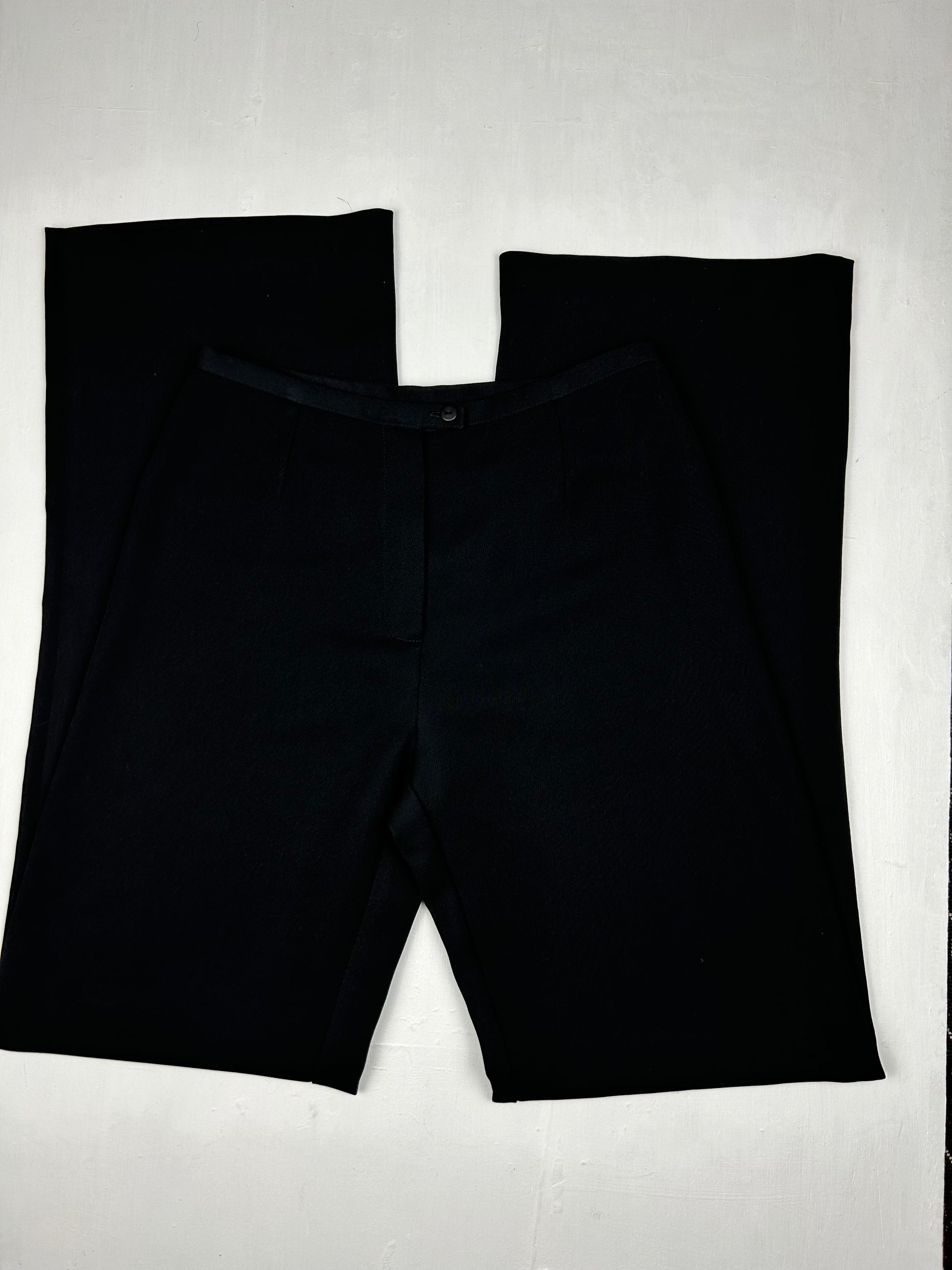 Black high rise office baggy pants (S)