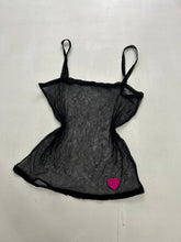 Load image into Gallery viewer, Black mesh see trough cami top 90s y2k vintage (S)