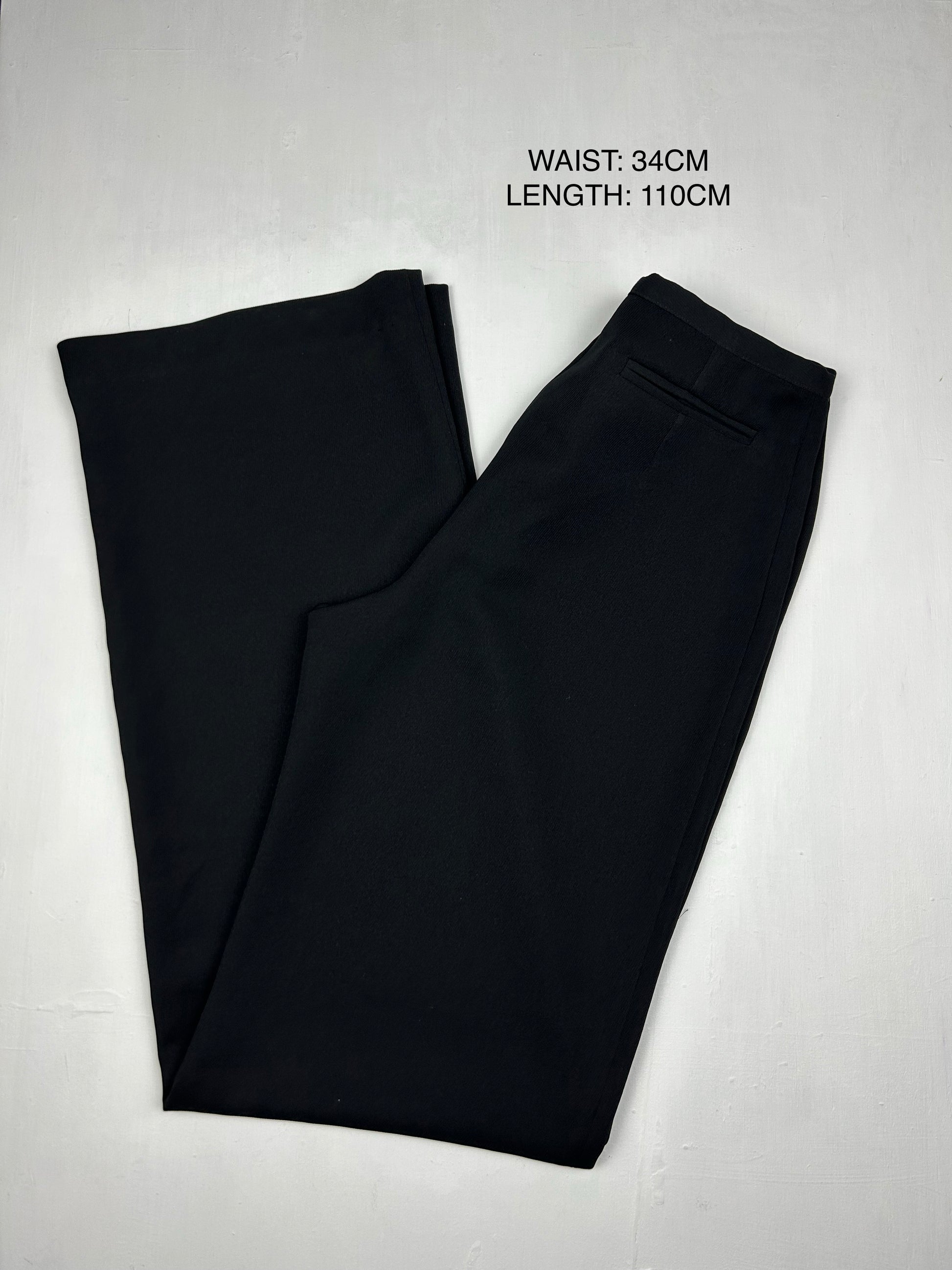 Black high rise office baggy pants (S)