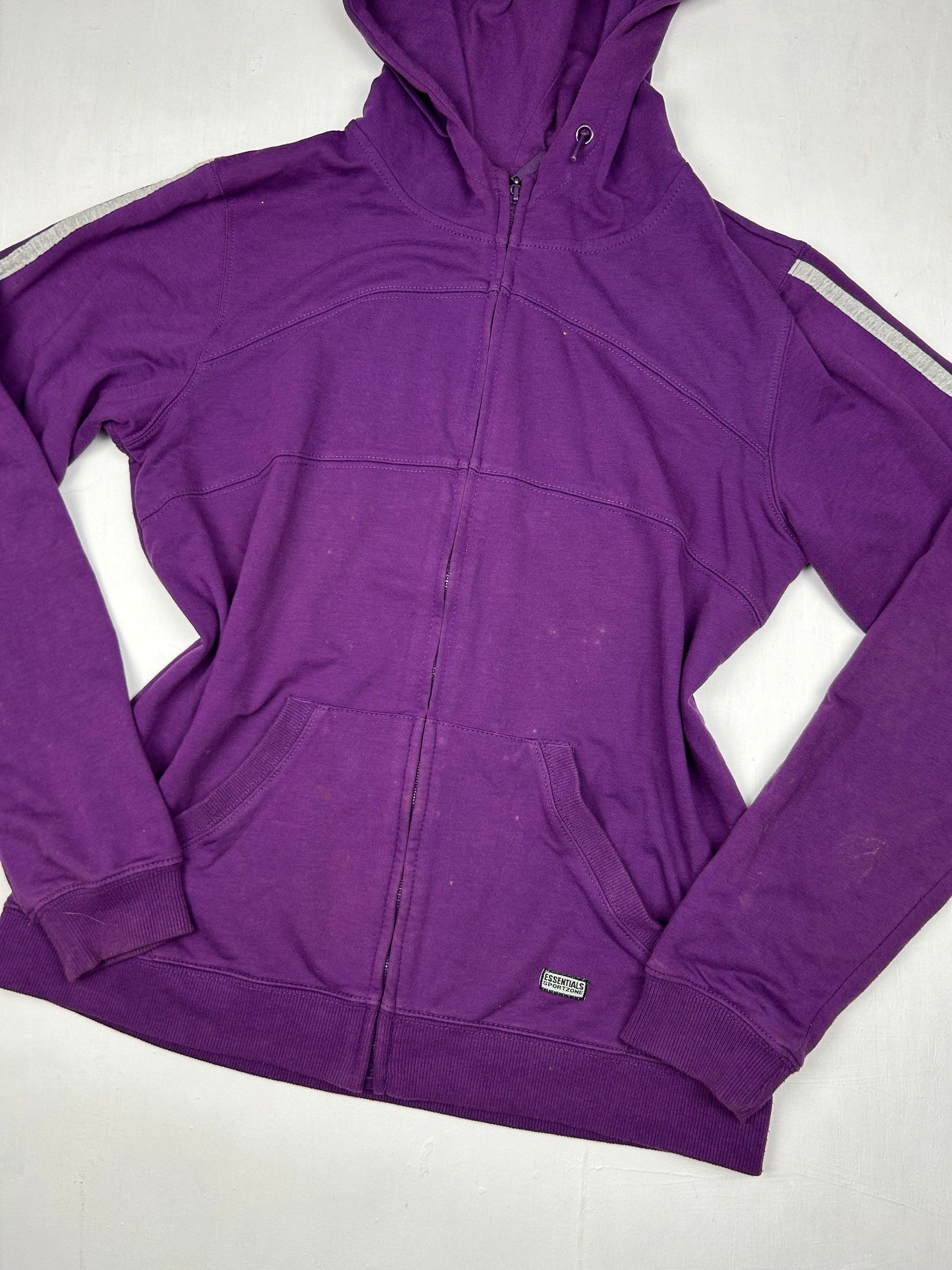 Purple cotton zip up hoodie (XL)