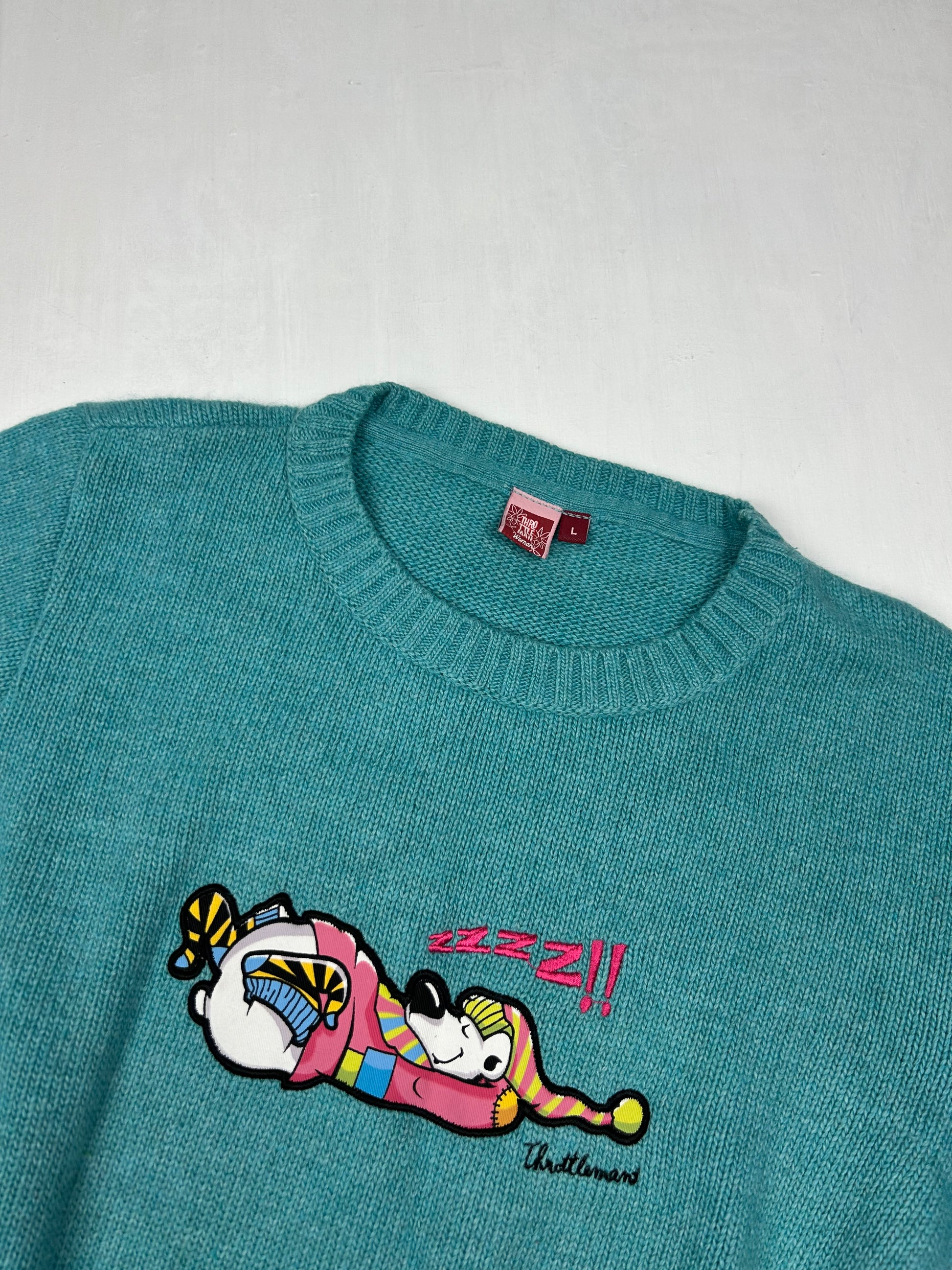 Blue cartoon logo jumper (M/L)