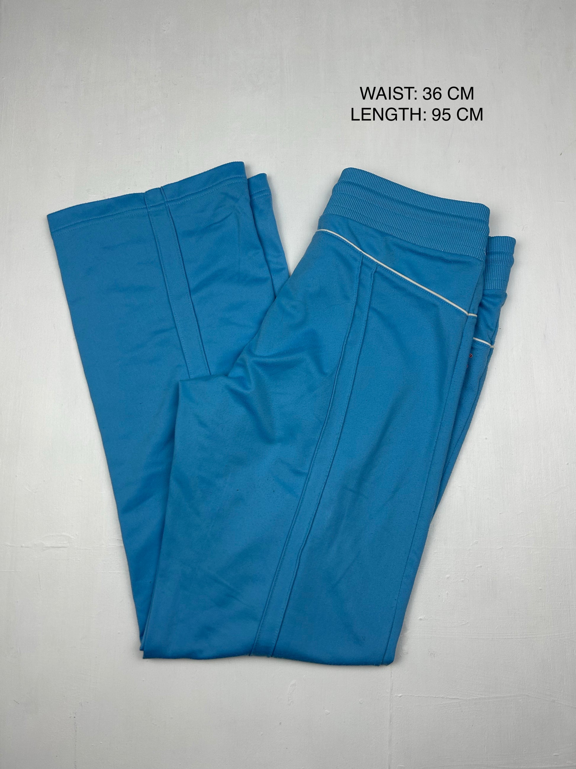 Blue low rise joggers baggy pants (S)