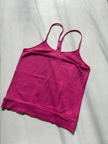 Pink stretchy tank top 90s y2k vintage (S/M)