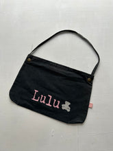 Load image into Gallery viewer, Navy denim y2k vintage baguette shoulder bag