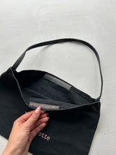 Load image into Gallery viewer, Navy denim y2k vintage baguette shoulder bag