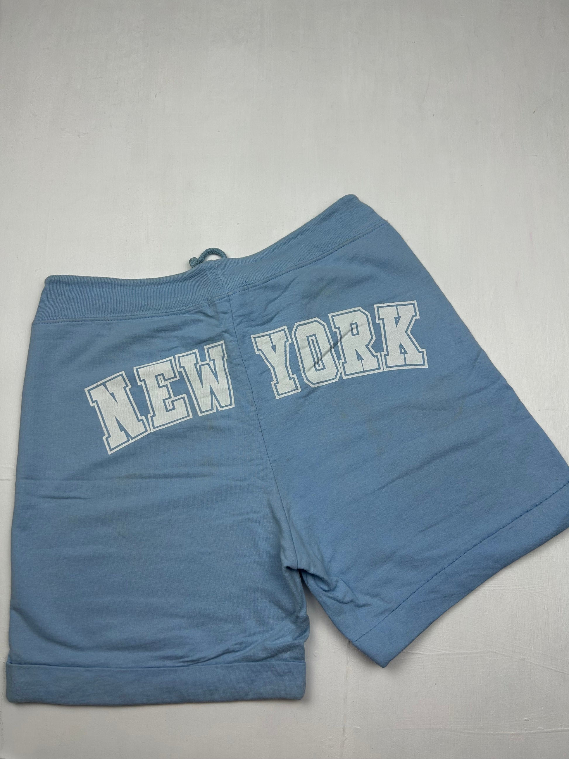 Baby blue New York cotton low rise mid short (S/M)