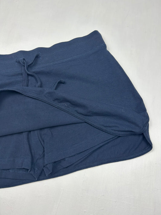 Navy blue cotton low rise mini skort (S)