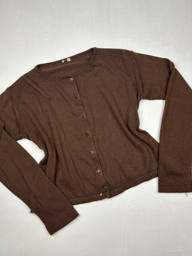 Brown super soft cardigan jumper (L)