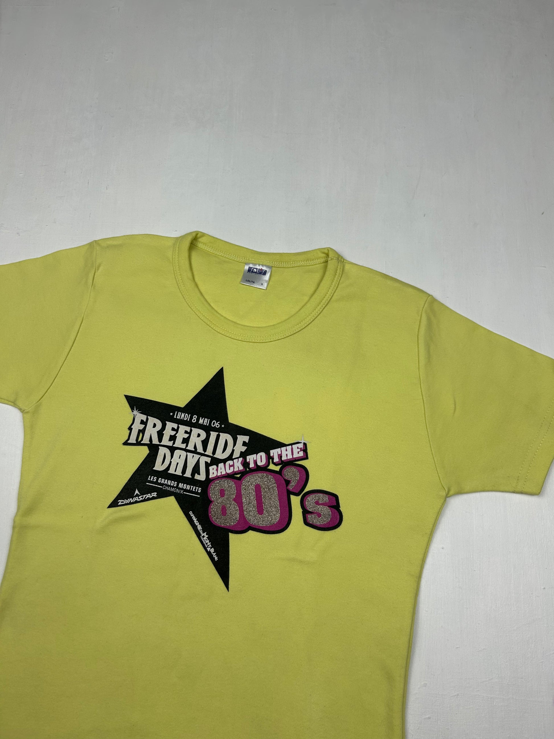 Yellow logo cotton tee (S)