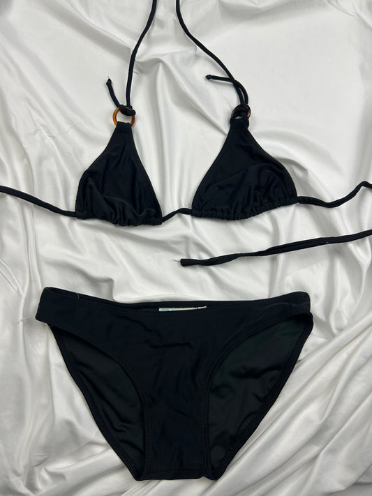 Black low waisted bikini set (M)