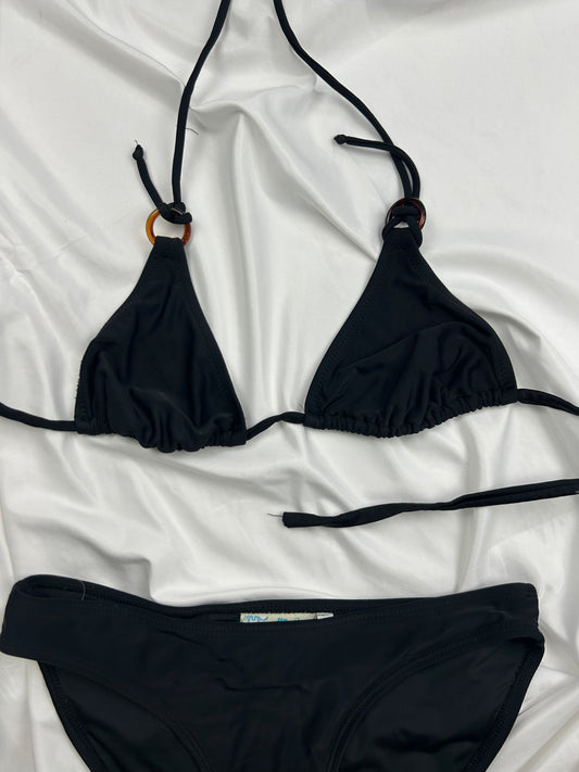 Black low waisted bikini set (M)