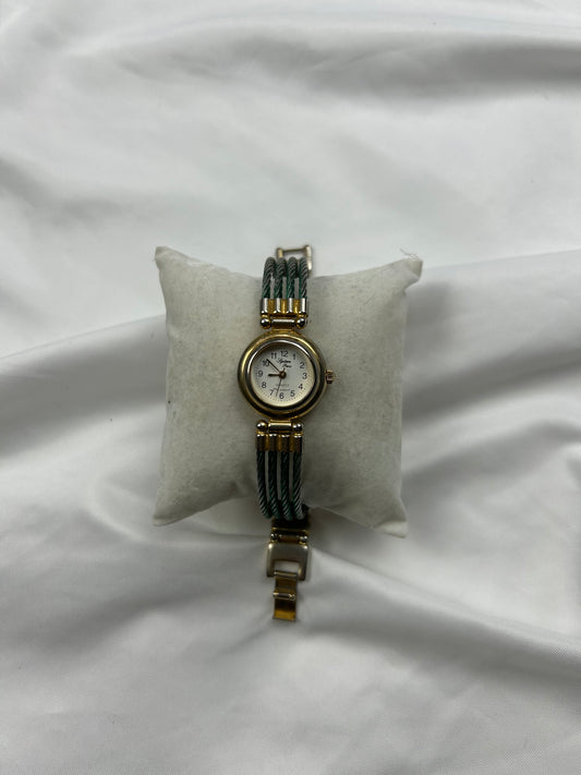 Vintage stainless steel gold jewelry watch