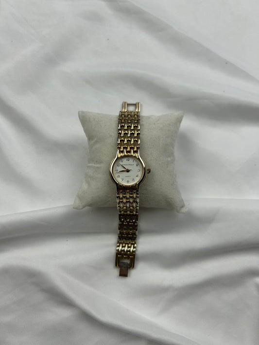 Vintage stainless steel gold jewelry watch