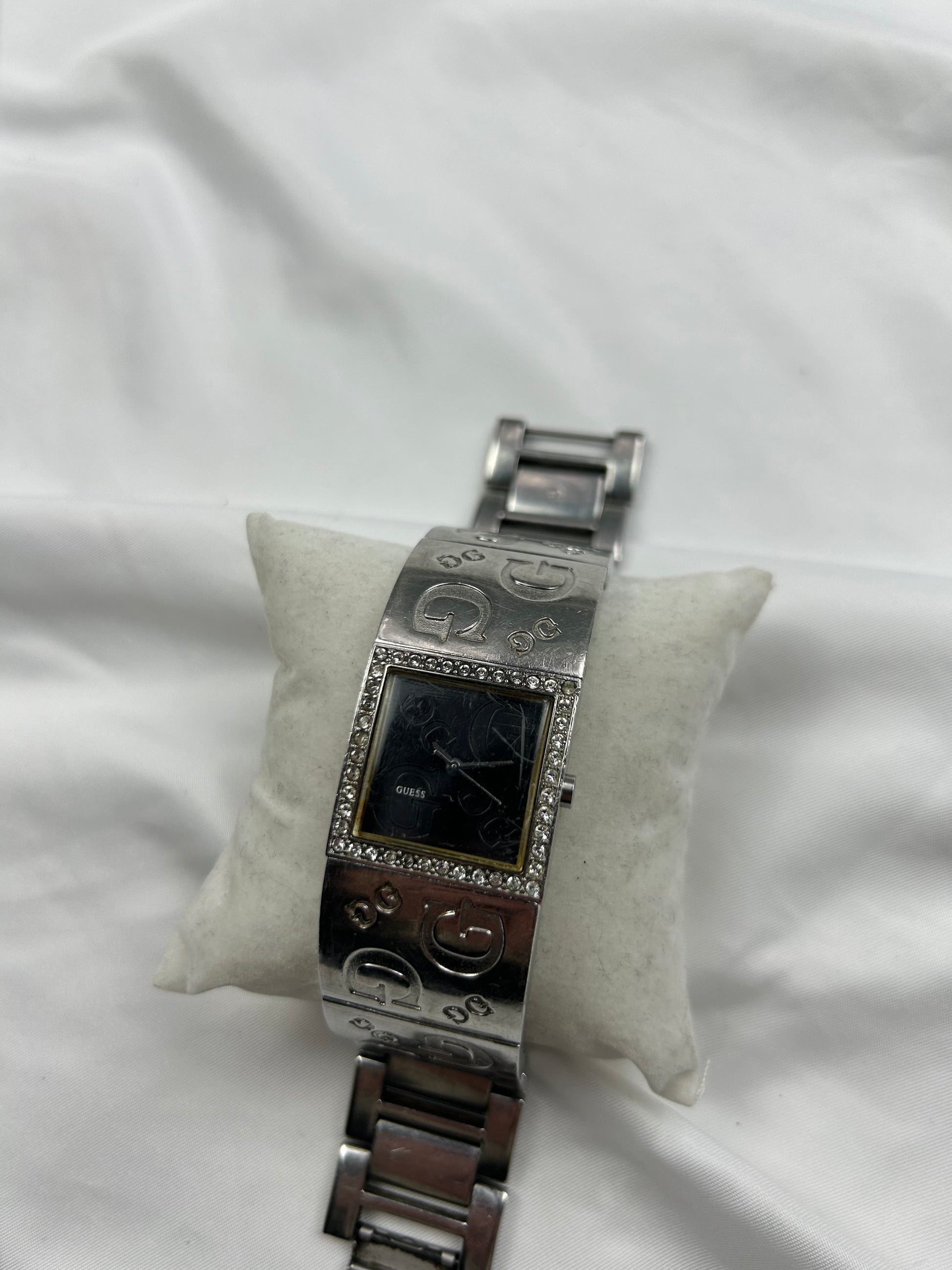 Vintage stainless silver watch jewelry bracelet