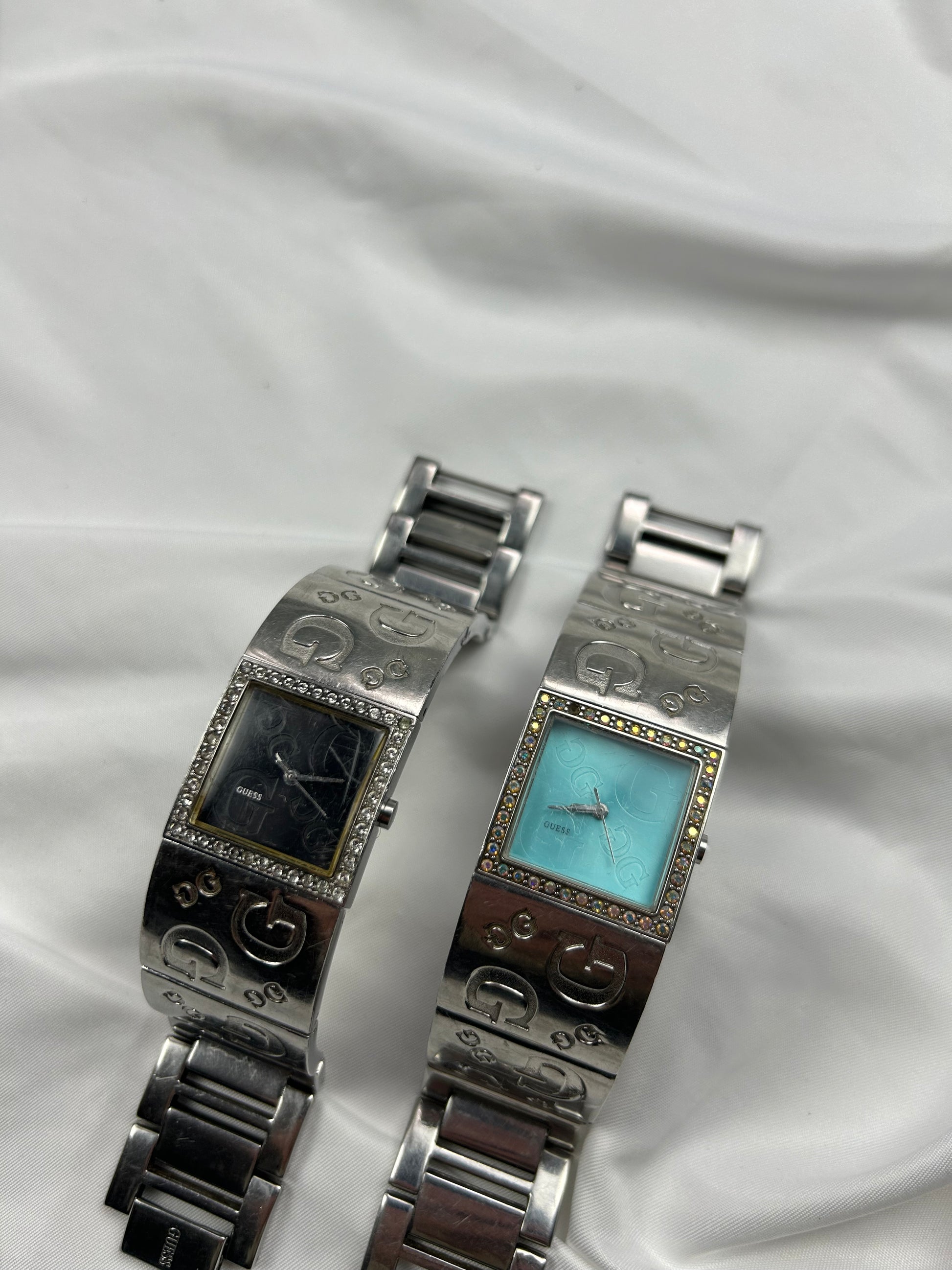 Vintage stainless silver watch jewelry bracelet