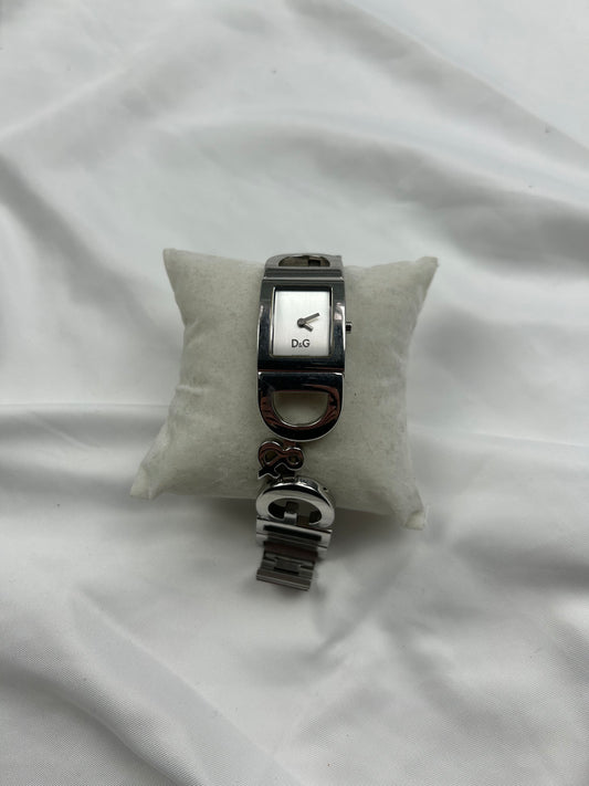 Vintage stainless steel silver jewelry watch