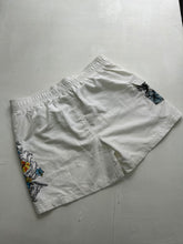 Load image into Gallery viewer, Beachwear white graphic floral print low rise mid short (S)