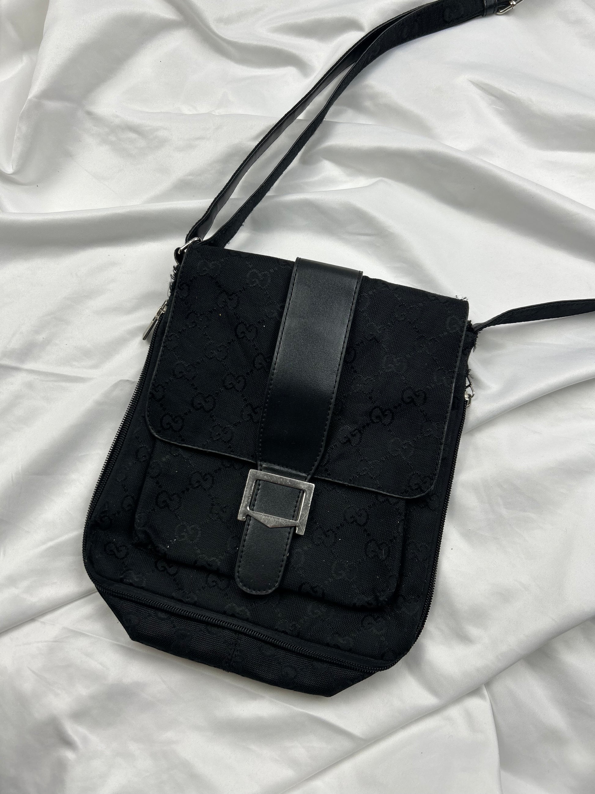 Black monogram crossbody bag