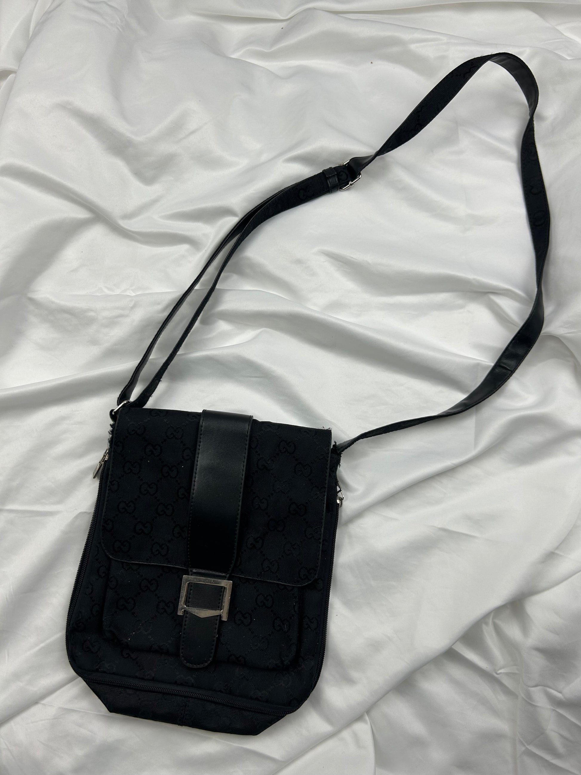 Black monogram crossbody bag