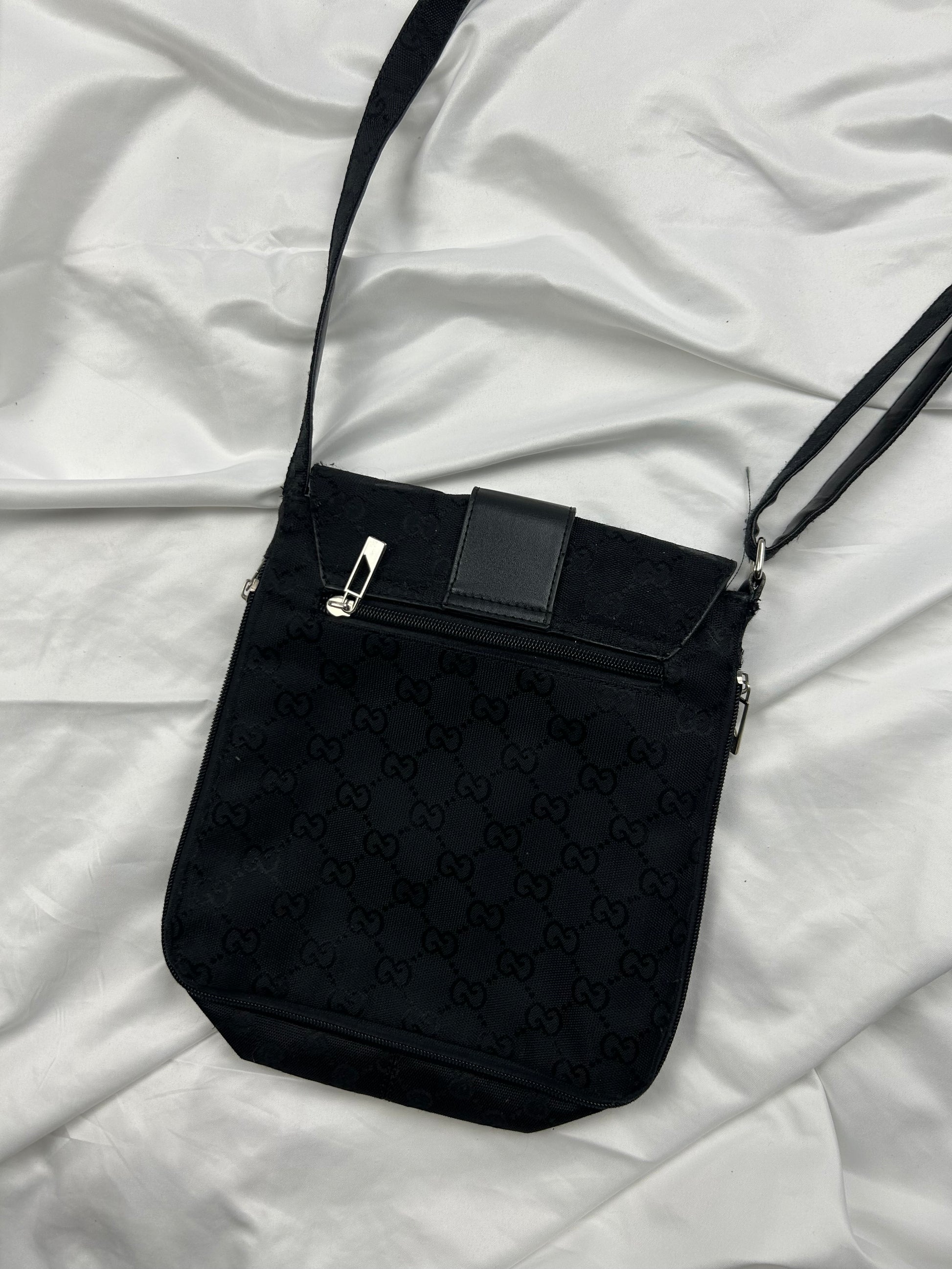 Black monogram crossbody bag