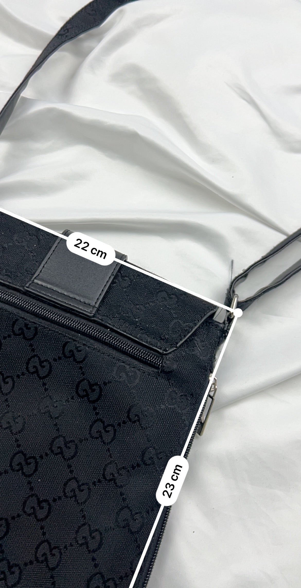 Black monogram crossbody bag