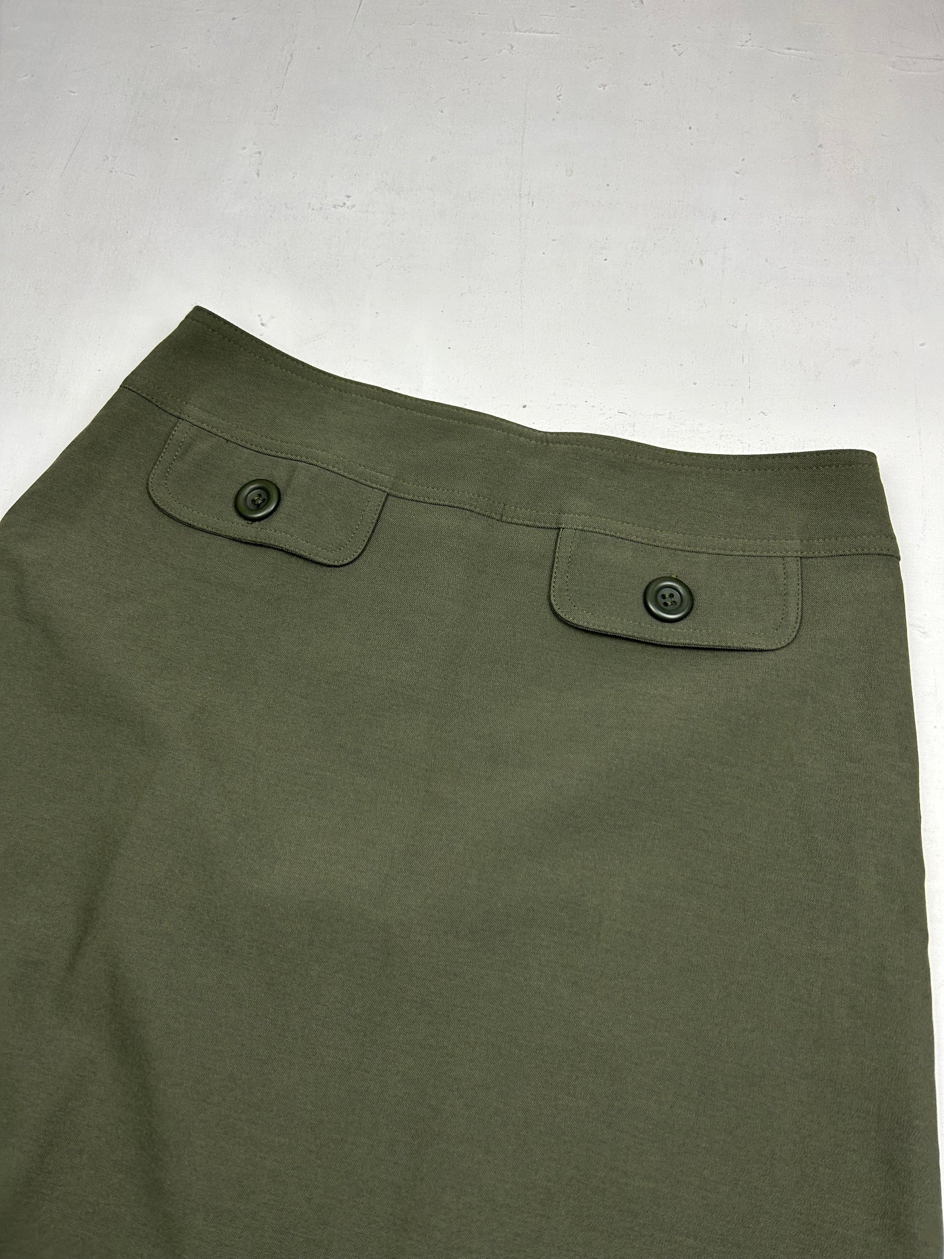 Khaki office mini / micro skirt (S/M)