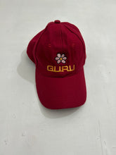 Load image into Gallery viewer, Red cap with embroidered flower y2k vintage