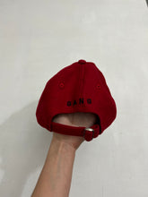 Load image into Gallery viewer, Red cap with embroidered flower y2k vintage