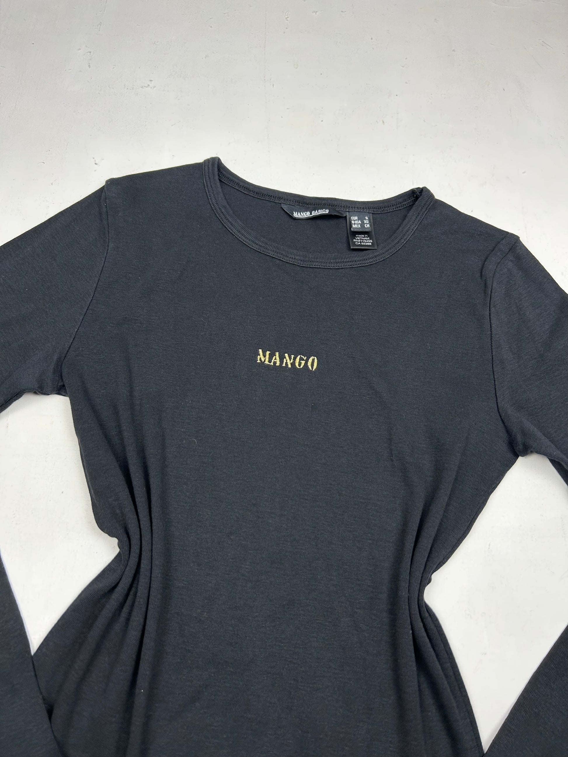 Black logo long sleeves top (S/M)