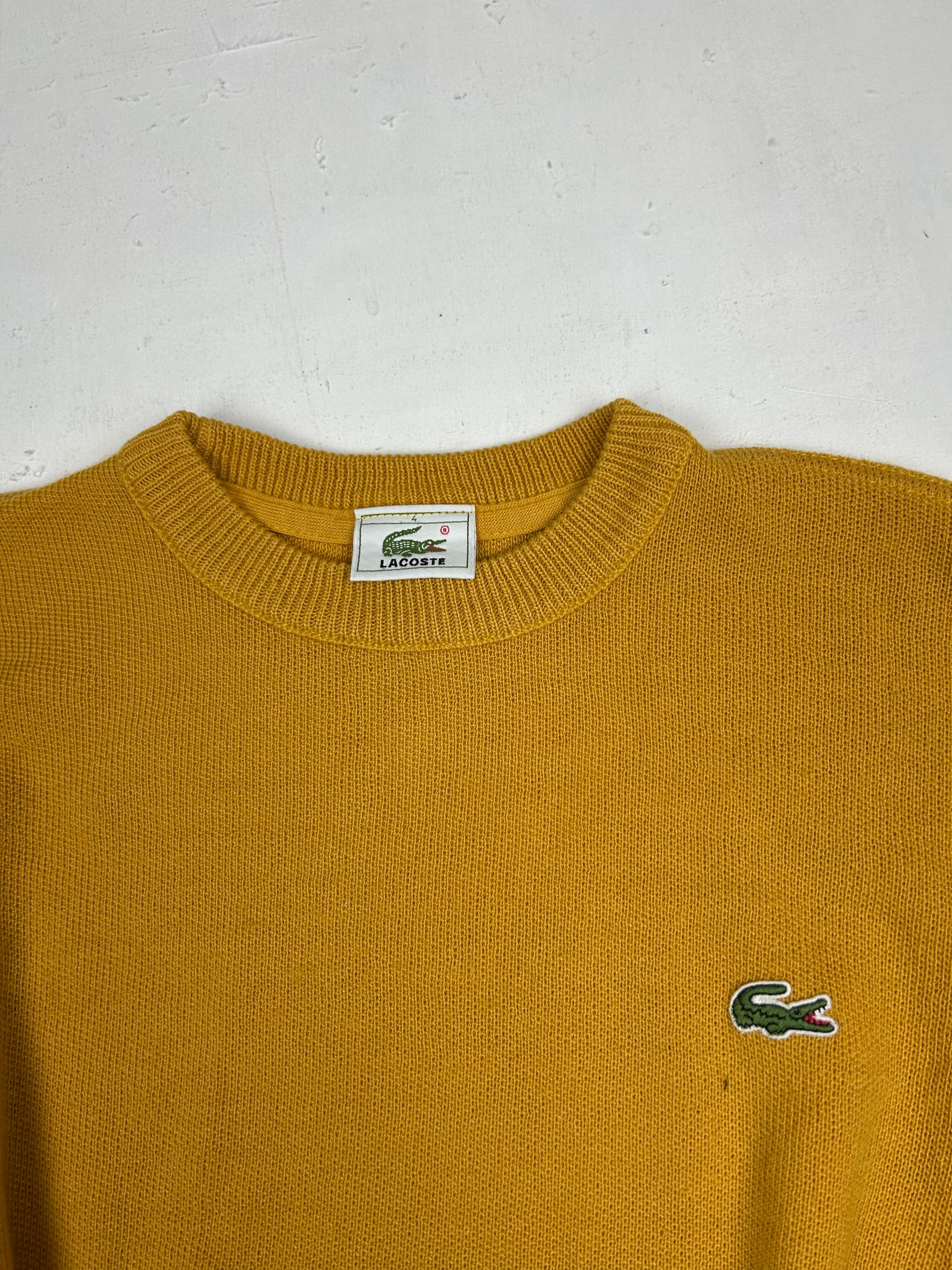 Yellow round neck 90s logo jumper (XL)